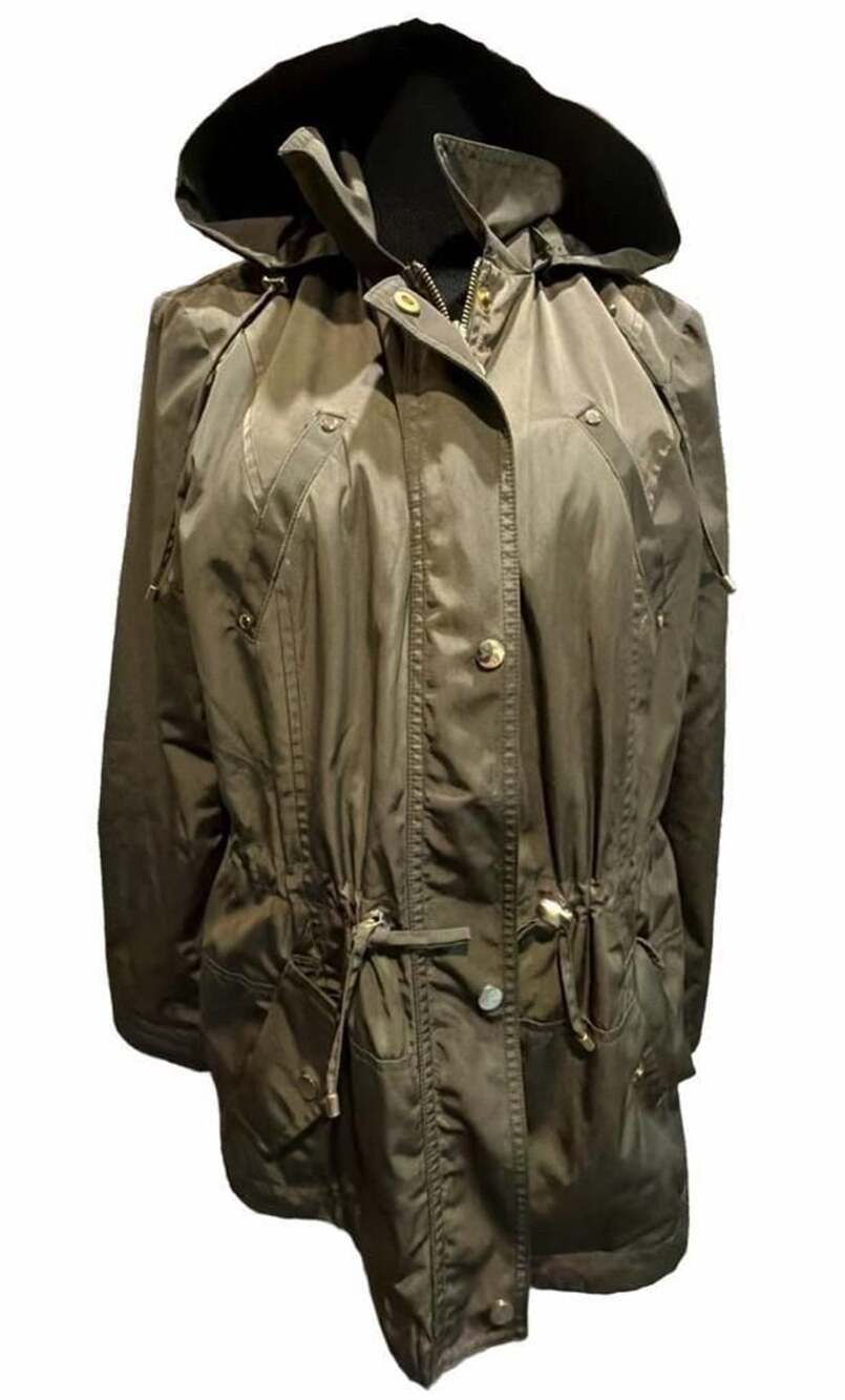 854 Charter Club Anorak Jacket Size L Olive Green